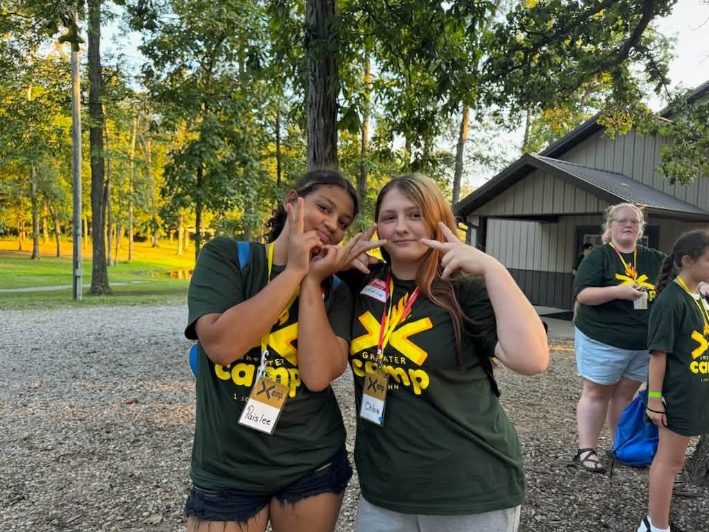 Two campers posing together at Greater Camp